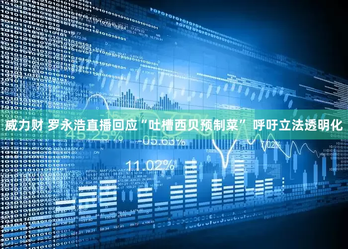 威力财 罗永浩直播回应“吐槽西贝预制菜” 呼吁立法透明化